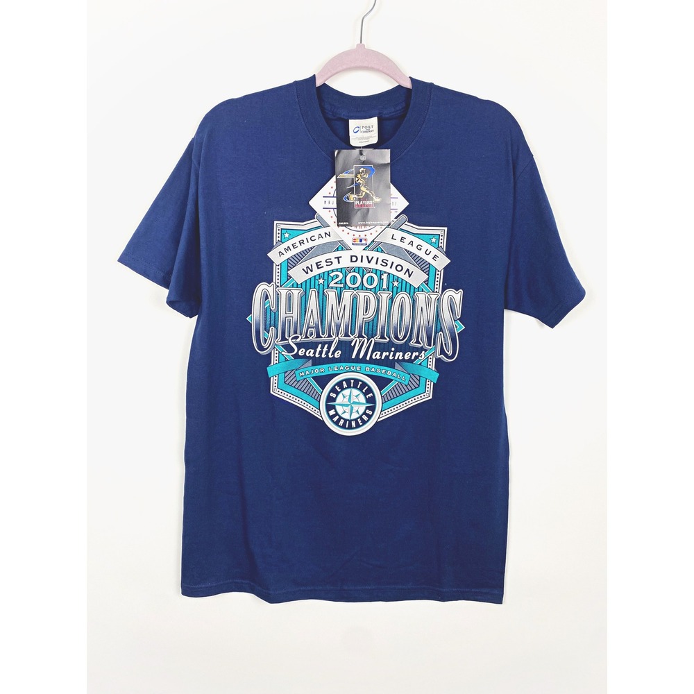 Port & Company Seattle Mariners 2001 AL West Champions T-Shirt Medium NWT